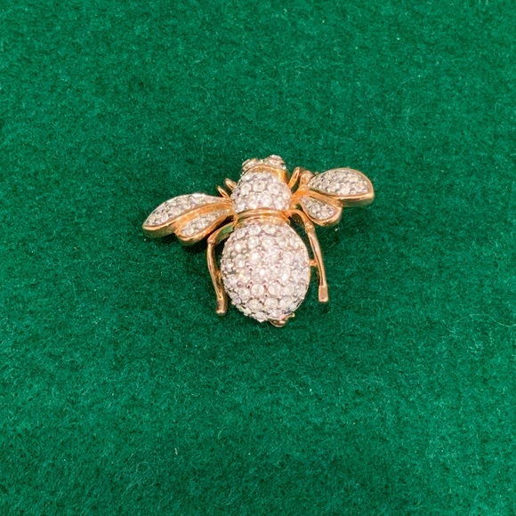 Vintage Joan Rivers Classic Crystal And Gold Tone Brooch / Pin - Picture 4 of 14